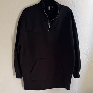 H&M Black Zip-Up oversized sweatshirt / dress